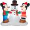 5ft. Airblown® Inflatable Christmas Mickey & Minnie Decorating Snowman Scene
